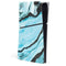 Aqua Blue Marble Ink PS5 Slim Digital Edition Console Skin